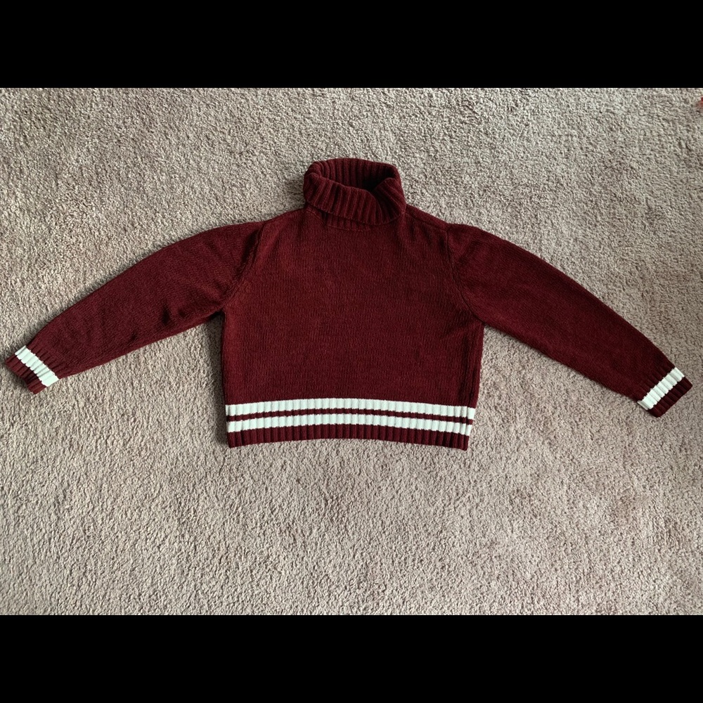 Red turtleneck sweater from Forever21